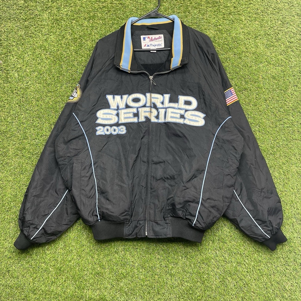 Majestic 2003 World Series Jacket Mens XL Full Zip Authentic Collection MLB y2k